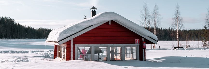 house in the snow