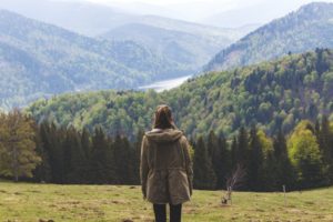 woman in field