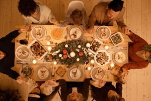 family at table