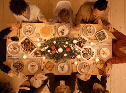 family at table