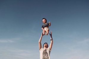 dad with toddler